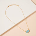 Druzy Stone Charm Short Necklace