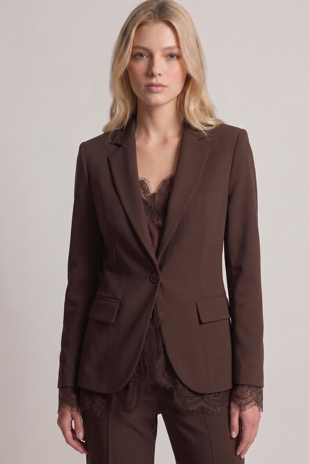 The Espresso Lace Blazer